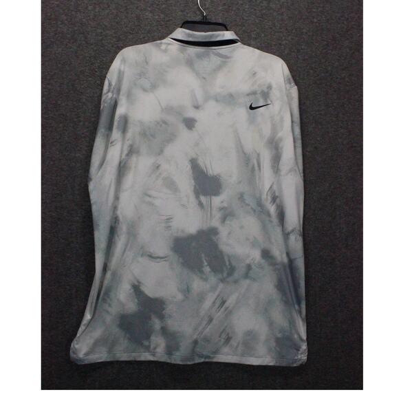 Nike Dri-FIT Tour Polo Solar Floral Platinum Tint Black Size Large - Picture 1 of 5
